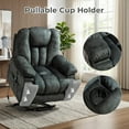 thumbnail image 5 of Ebello Large Power Lift Recliner Chair with Heat Massage, USB Ports - Ergonomic Recliner Chair for Elderly, Greenish Gray, 5 of 9