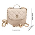 thumbnail image 2 of Bolso Emparejamiento Diamantes Hombro Acolchado Mujeres Con Cadena PU Cuero Damas Bolsas Diarias, 2 of 9