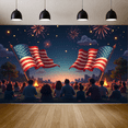 thumbnail image 5 of Patriotic Design Event Banner American Flag Holiday Banner Firework Display for Independence Day Celebration Outdoor Decoration Night Event, 5 of 7