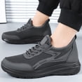 thumbnail image 4 of Domuza Men's Summer Breathable Mesh Walking Shoes, shock absorbing and non slip lightweight casual sneakers for all-day comfort. Gray 9.5 (EU-44), 4 of 4