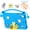 Blue, variant on Dteck Case for iPad Mini 5 Generation 2019/ Mini 4 3 2 1, Kids Shockproof Little Bee Pattern EVA Foam Lightweight Back Protective Tablet Cover, Pink