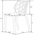 thumbnail image 5 of LeisureMod Dining Chair Stackable Accent Side Chair Transparent Modern Kitchen Chair with Honeycomb Back Design for Dining Room and Kitchen Dynamic Collection in Transparent Orange Set of 4, 5 of 8