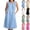 Light Blue, variant on Women Vacation Cotton Linen Sundress Summer Loose Crewneck Solid Color Sleeveless Dress Beach Casual Soft Comfy Midi Dresses