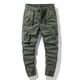thumbnail image 1 of Puntoco Pantalones casuales largos para hombre Pantalones casuales de moda para hombre de color sólido con bolsillos con cremallera y cintura elástica largos, 1 of 5