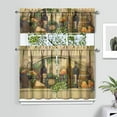 thumbnail image 6 of Red Wine Kitchen Curtains Valances and Tiers Set for Windows, Grape Bathroom Window Curtain Valance 3 Piece Sets,Kitchen Decor for Living Room,54"x 36", 6 of 6