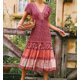 thumbnail image 5 of TEELYNN Vestido de verano con estampado floral de algodón para mujer, vestido bohemio informal largo de verano con cordón en la cintura y escote en V, vestidos playeros bohemios 2020, 5 of 5