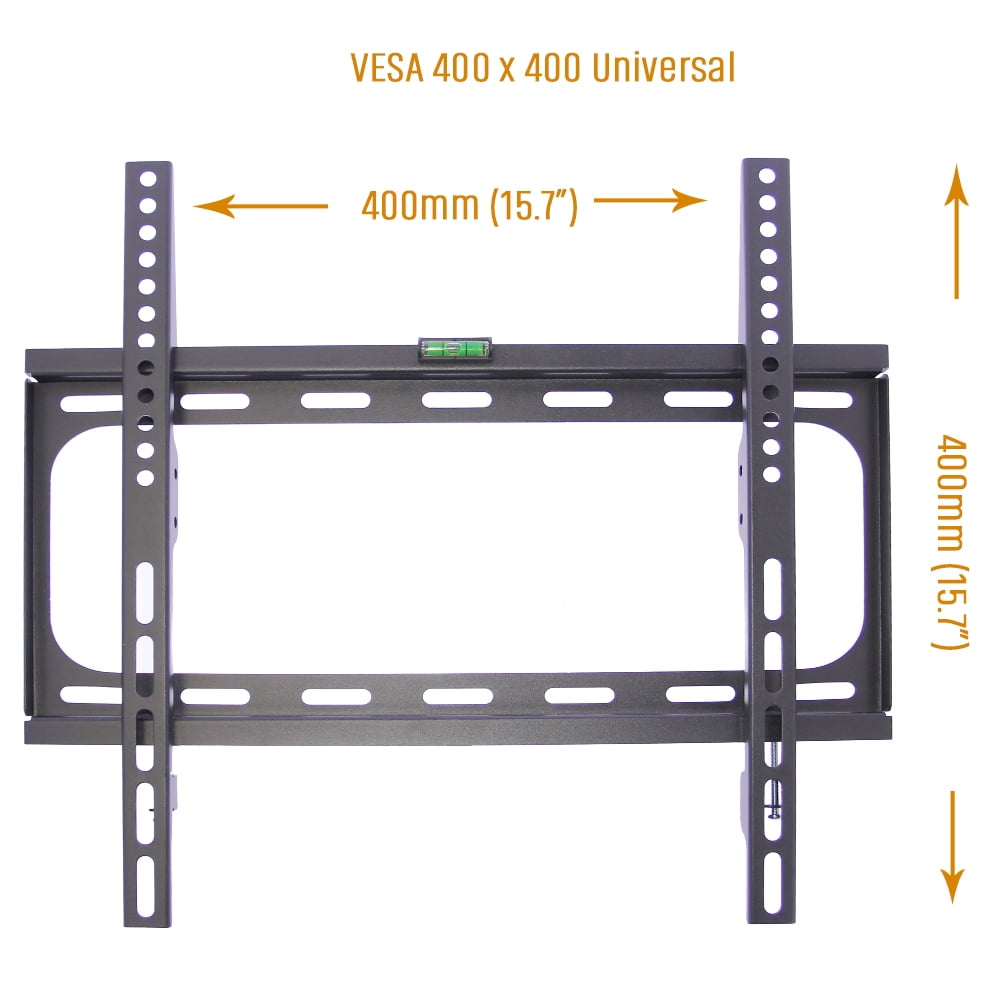 Koramzi KWM989F Wall Mount Fixed TV Mount with 3-Axis Bubble Level and 6 ft. HDMI Cable