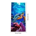 thumbnail image 3 of Amzcrzy Polyester Ocean Elements Beach Towel Oceans-Themed Beach Towel Starfishs Seashells and Sea Turtle Fast-Drying Absorbent Bath Towel Microfiber Beach Towel Non-Functional Blankets, 3 of 6
