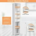 thumbnail image 4 of Safeplus 72" Tall Bathroom Storage Cabinet Free Standing Tower Organizer with Adjustable Shelves & Door, 4 of 8