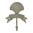 thumbnail image 1 of Handcrafted Model Ships K-9047-AG 8 x 1 x 6 in. Aged White Cast Iron Seashell Beach Hooks, 1 of 2