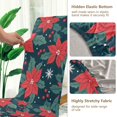 thumbnail image 5 of Yayeee 4 Pack Dining Chair Covers Stretch Parson Chairs Slipcovers Seat Protector, Red Christmas Leaves, 5 of 6
