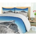 thumbnail image 5 of Ambesonne White Blue Duvet Cover Set, Mountain Sunny Sky, 2-Calking, White Blue, 5 of 7