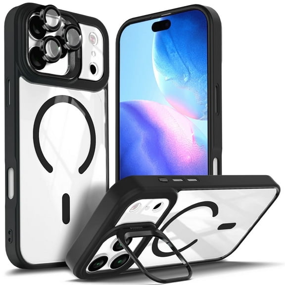NGB SUPREMACY For iPhone 17 Pro Max Case Built-In Camera Guard Kickstand Lens Protector Wireless Charging MagSafe/Qi Magnetic Car Mount Apple iPhone 17 Pro Max Phone Case Cover