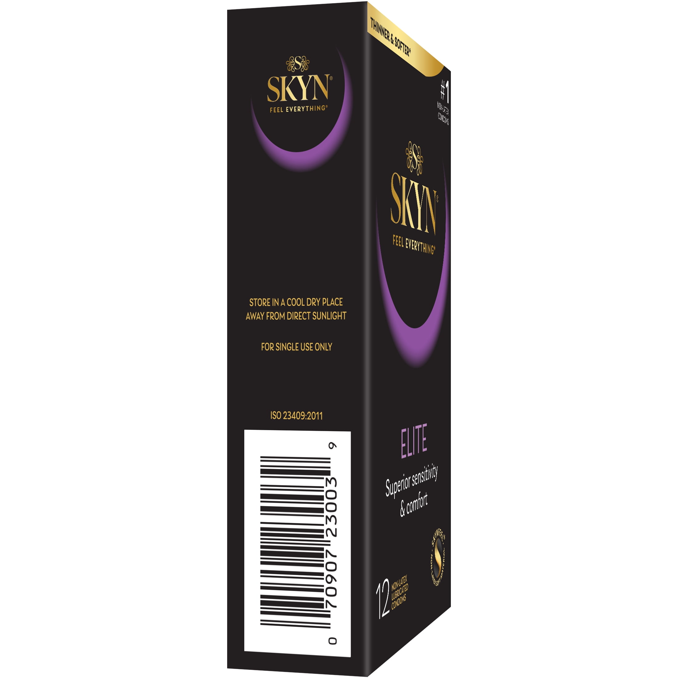 SKYN Elite Non-Latex Lubricated Condoms, 12 Count HSA/FSA Eligible