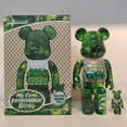 thumbnail image 1 of Figura coleccionable de mi primer bebé Bearbrick de 28 cm de altura, versión verde bosque 400%+100%., 1 of 9