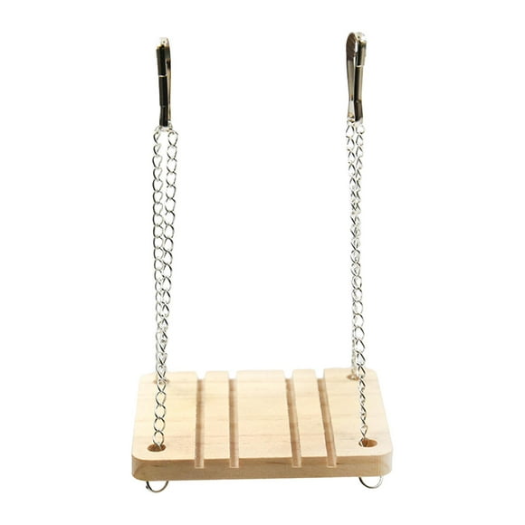 Juguete de columpio para hámster, juguete de fitness para hámster, juguete de percha de madera para masticar, soporte para hámster, juguete de percha Estilo A
