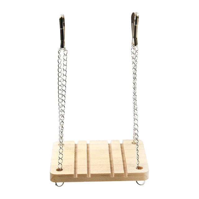 Juguete de columpio para hámster, juguete de fitness para hámster, juguete de percha de madera para masticar, soporte para hámster, juguete de percha Estilo A