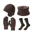 thumbnail image 1 of Maoww Integrated Velvet Warm Set In Multiple Colors With Windproof Knitted Structure Warm Suit brown, 1 of 6