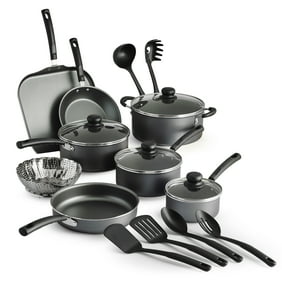 Home Basics 7 Piece Non Stick Carbon Steel Pots Pans Cookware Set