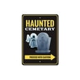 thumbnail image 2 of Haunted Cemetery Novelty Sign, Metal Wall Decor - 10x14 inches, 2 of 4