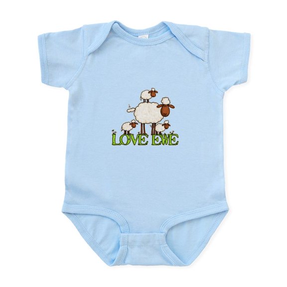 CafePress - Love Ewe Infant Bodysuit - Baby Light Bodysuit, Size Newborn - 24 Months