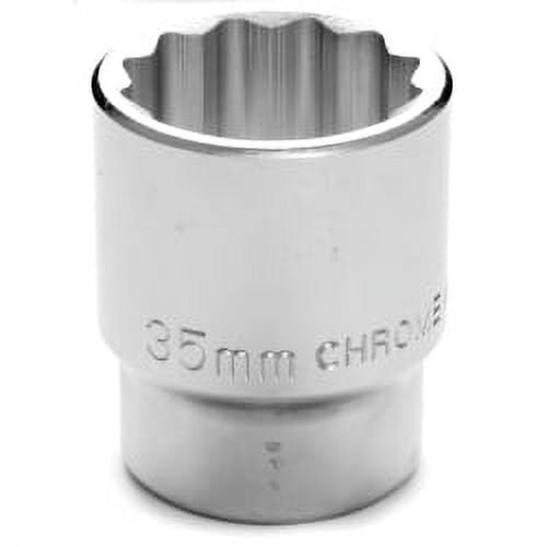 Performance Tool W34835 Chrome Socket, 3/4 Drive, 35mm, 12 Point, Shallow