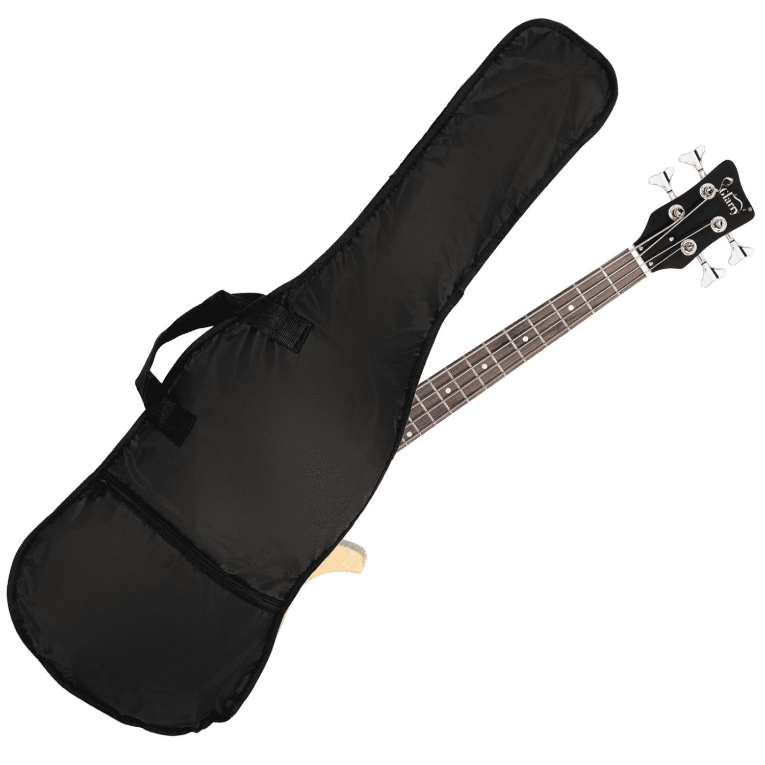 Hassch 36in Electric Bass Guitar, 4 String Beginner Starter Kit with Bag, Strap, Cable and Other Accessories, Burlywood