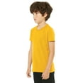 thumbnail image 5 of Daxton Youth Size Short Sleeve Tee Basic Tshirt Tops- Gold, Small, 5 of 6