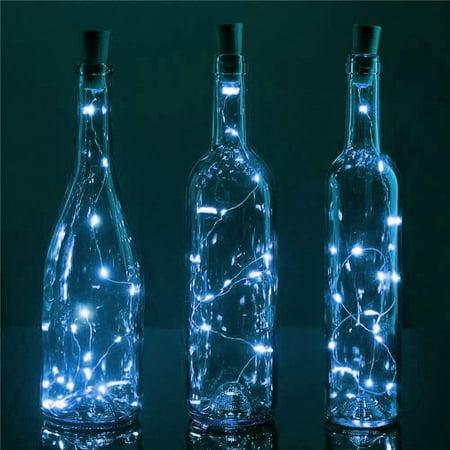 3cb 3 Light BULK PACK (3) Fantado 20-LED White Cork Wine Bottle Lamp Fairy String Light Stopper, 38-Inch by PaperLanternStore ()