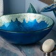 thumbnail image 4 of NOHP-G017ORB Diaccio Blue and Silver Painted Glass Vessel Sink with 1.5-Inch Oil Rubbed Bronze Pop-Up Drain, Mounting Ring and Glacier Ice Sealer, 4 of 4