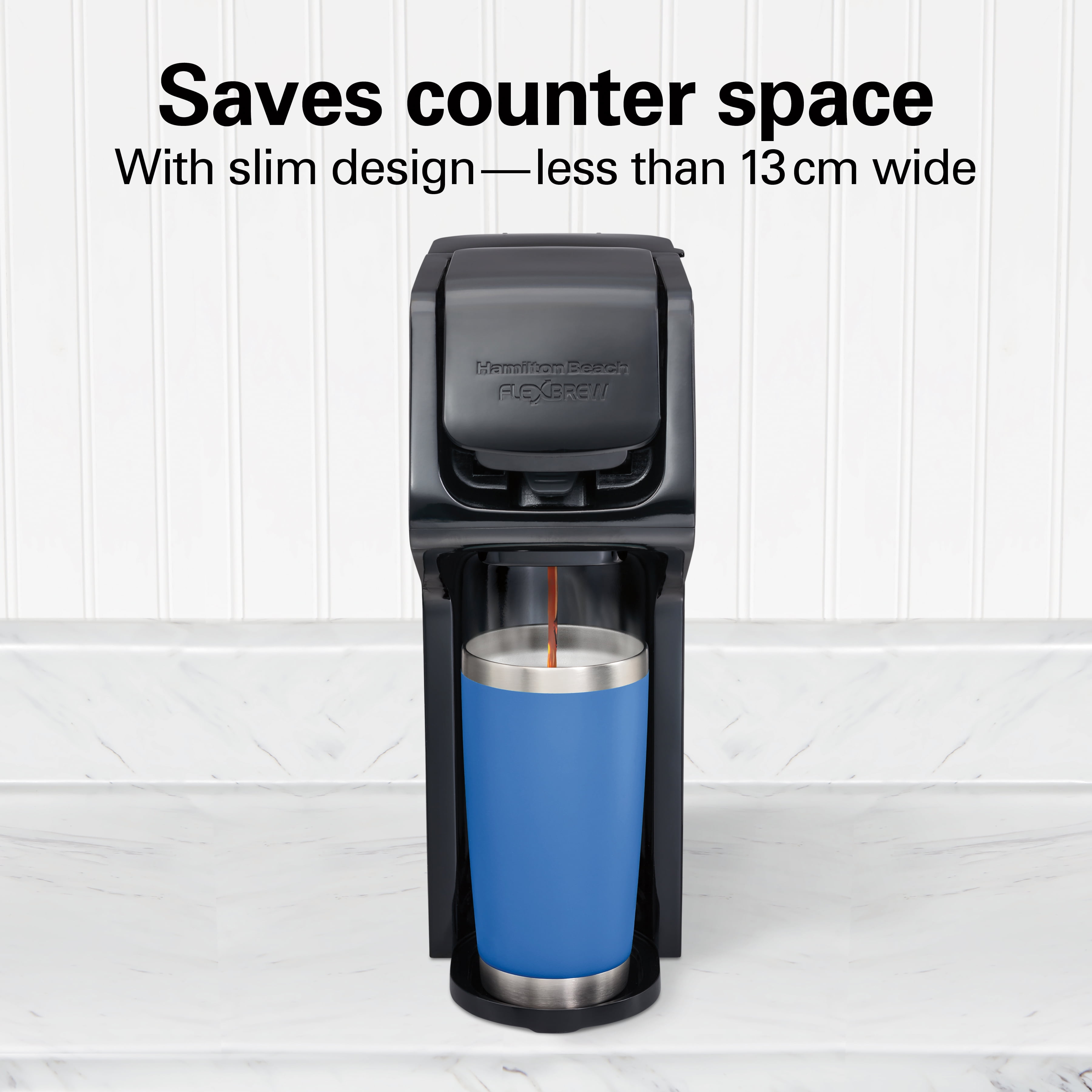 Hamilton Beach FlexBrew Single-Serve Coffee Maker, Capacitive-Touch Controls, 49903C