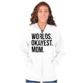 thumbnail image 4 of Worlds Okayest Mom Mothers Day Mama Zip Hoodie Sweatshirt Women Brisco Brands M, 4 of 5