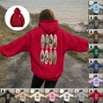 thumbnail image 2 of GEWSEY Women Teen Girls Cute Embroidered Flower Ocean Graphic Hoodies Coastal Preppy Long Sleeve Pocket Hoodie Sweatshirts (Khaki, 3XL), 2 of 7