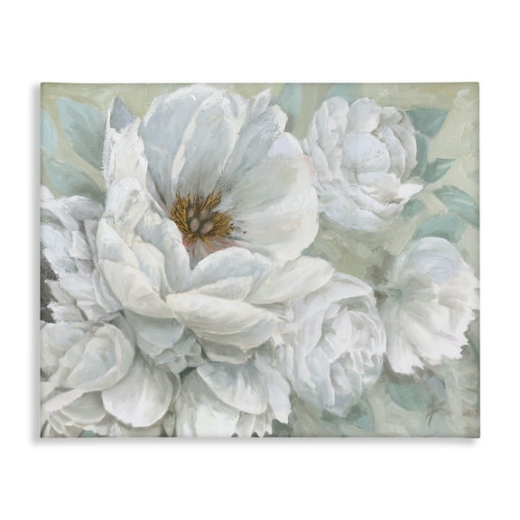 Stupell Industries White Beauty Bouquet Botanical & Floral Painting Gallery Wrapped Canvas Art Print Wall Art, 20 x 16