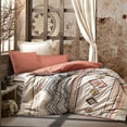 thumbnail image 1 of SUSSEXHOME Aztec Orange Cotton Duvet Cover Set, King Size Duvet Cover, 1 Duvet Cover, 1 Fitted Sheet and 2 Pillowcases, Iron Safe, Hypoallergenic, Breathable , Machine Washable, 1 of 5