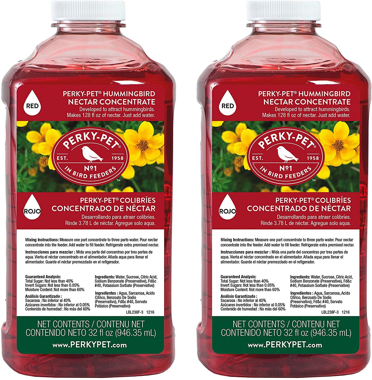 More Birds Perky-Pet Instant Red Hummingbird Nectar Powder – 2 Lbs Concentrate