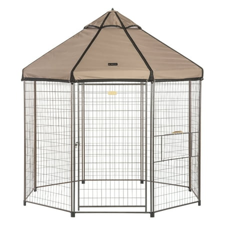 UPC: 0877370002282 | Pet Gazebo 23408ET 8 ft. Pet Gazebo with Earth Taupe Canopy