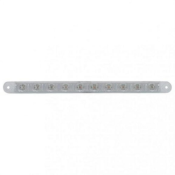 10 LED 9" Turn Signal Light Bar - Amber LED/Clear Lens