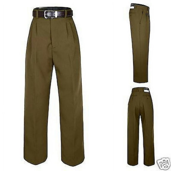 Boys Kid Teen Formal Wedding Church School Pants in Dark Taupe   Free Belt 2T-20