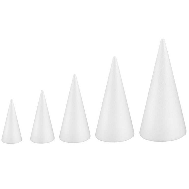 1/2/3/4/5/6pcs Foam Cones , White Polystyrene Cone Shaped Foam, Foam Tree  Cones (2.75X5.9in), For Arts And Crafts, Christmas, School, Wedding,  Birthday, DIY Home Craft Project.