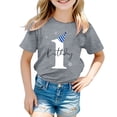 thumbnail image 2 of Toddler Kids Girls Boys T Shirts Short Sleeve Shirts Print Soft Crewneck Top For Playwear Casual Outfits Summer Tops Tees 1-2 Years, 2 of 5