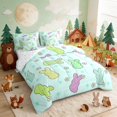 thumbnail image 2 of Erosebridal Bunny Twin Bedding for Boys Girls, Mint Daisies Bedding Comforter Set, Reversible 7pcs, 2 of 6