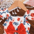thumbnail image 4 of LOVZFMLL Robe d'Été Imprimée à la Mode pour Filles Robe Princesse Sans Manches Col en V, 4 of 8