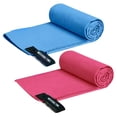 thumbnail image 1 of 2Pcs Quick Drying Towel Comfortable Breathable Travel Towel Red Blue, 1 of 8