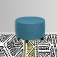 thumbnail image 3 of Round Ottoman Footrest Covers for Diameter 48-55 Peacock blue, 3 of 7