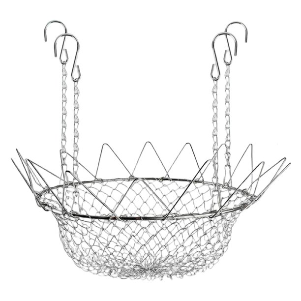 Macetas ajustables para macetas, elevadores de plantas con 4 ganchos, decoración, resistentes rellenos para fiestas, de acero inoxidable.