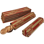 J Mark 100 Penny Coin Roll Wrappers , MADE IN USA, J Mark Coin Deposit Slip, Flat Coin Rollers