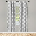 thumbnail image 3 of Ambesonne Geometric Curtains, Oriental Moroccan, Pair of 28"x63", Black and White, 3 of 5