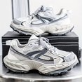 thumbnail image 4 of [Breathable Sneakers] Chunky Breathable Mesh Men's Sneakers | Retro Low-Top Lace-Up Casual Shoes with Thick Cushioned PVC Sole for Running, Walking & Daily Wear - All-Season Comfort & Height Boost, 4 of 9