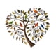 thumbnail image 4 of Arte de pared de metal, escultura de pared de árbol de metal, árbol de corazón, adorno para colgar en la pared, pared 45cmx45cm, 4 of 9